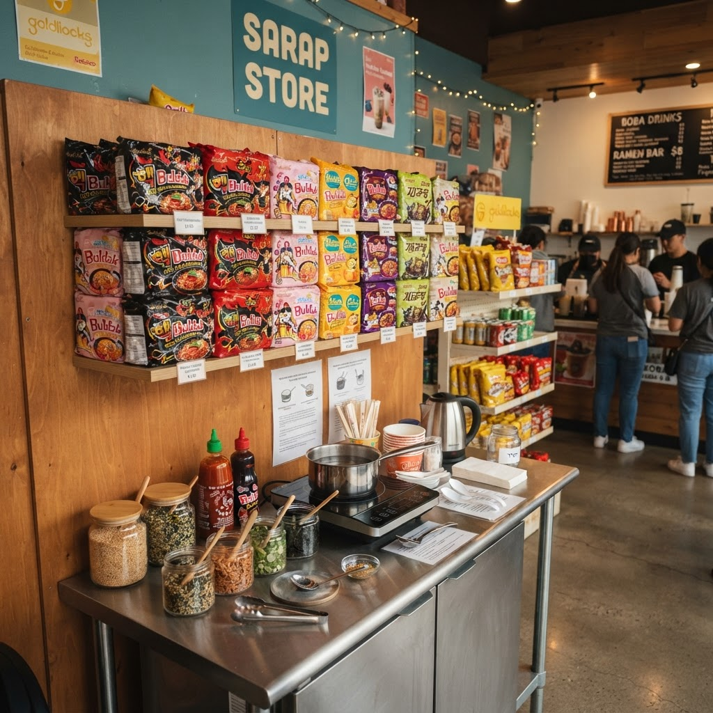 The ramen station inside Quickly Benicia